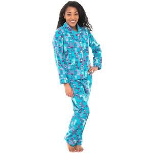 Alexander Del Rossa- 2 piece flannel pajama set- size Large- Teal color